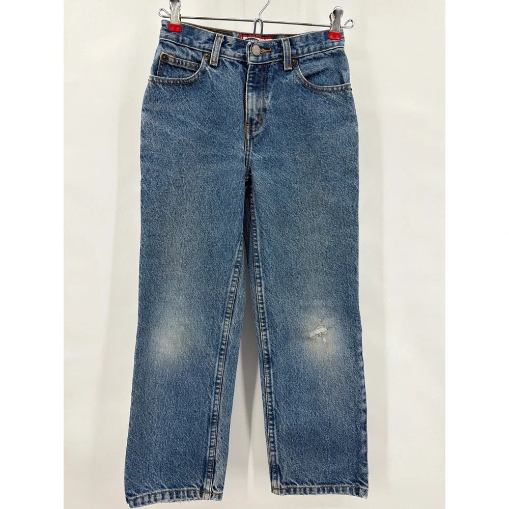Old Navy Blue Jeans Vintage Kids Size 10 Slim Medium Wash Straight Leg‎ Denim